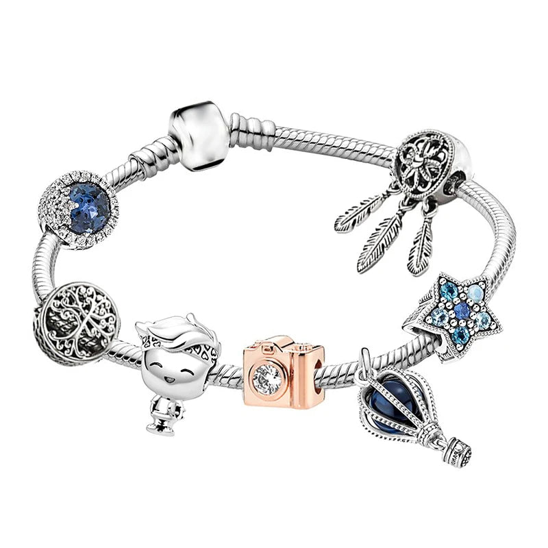 a bracelet with charms and charms on it