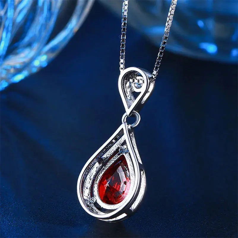 Luxury Red Stone Necklace Mystic Oasis Gifts necklace