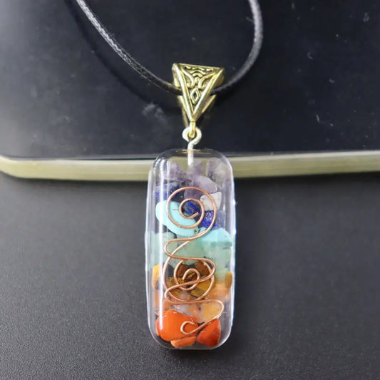 Meditation Seven Chakra Reiki Pendant Mystic Oasis Gifts Necklaces