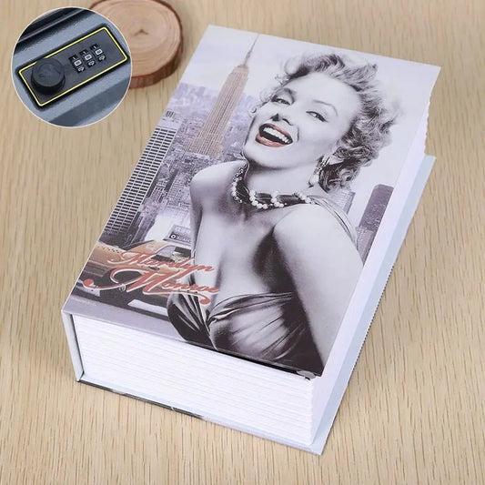 Size S 10/Color Combination Lock Hidden Box Security Lock Key Lock Strongbox Steel Simulation Book New Fashion 118*115*55mm 2