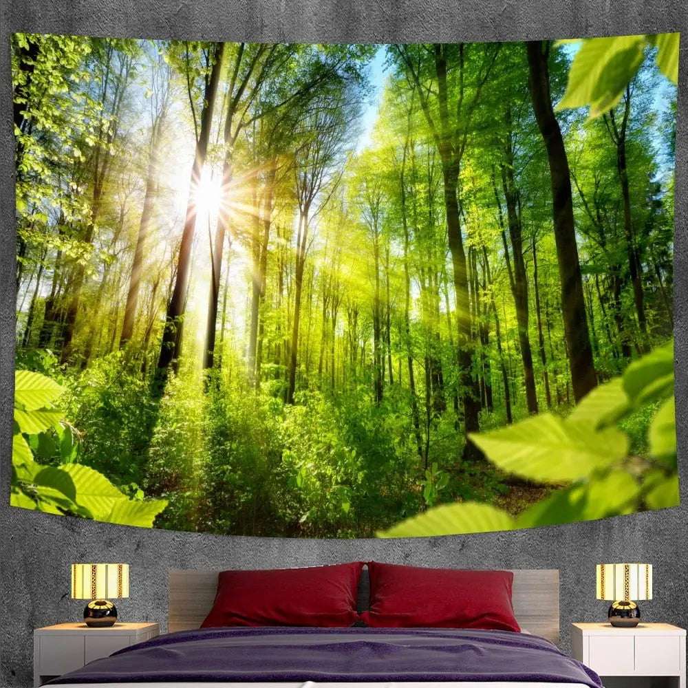 Natural Forest Landscape Decorative Tapestry (A21-841) - Mystic Oasis Gifts