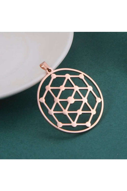 Dawapara Metatron Cube Pendant for Necklace Stainless Steel Charms for Jewelry Making Sacred Geometric Kabbalistic Tree of Life - Mystic Oasis Gifts