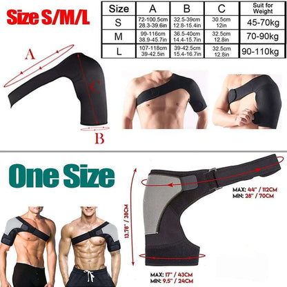 Tcare Adjustable Left/Right Shoulder Support Bandage Protector Brace Joint Pain Injury Shoulder Strap Guard Strap Wrap Belt New - Mystic Oasis Gifts