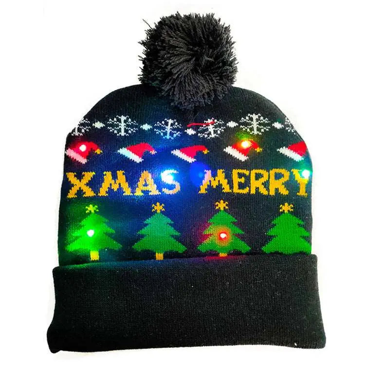 Light Up Knitted Christmas Beanie Christmas Mystic Oasis Gifts Hat