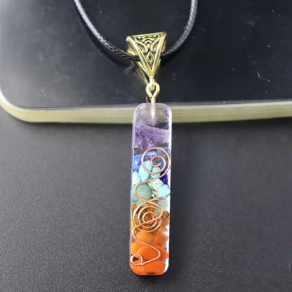 Meditation Seven Chakra Reiki Pendant Mystic Oasis Gifts Necklaces