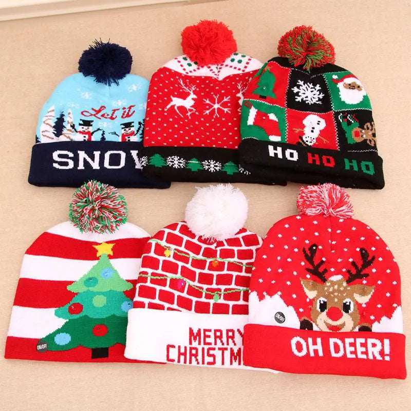 Light Up Knitted Christmas Beanie Christmas Mystic Oasis Gifts Hat