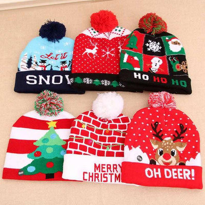 Light Up Knitted Christmas Beanie Christmas Mystic Oasis Gifts Hat