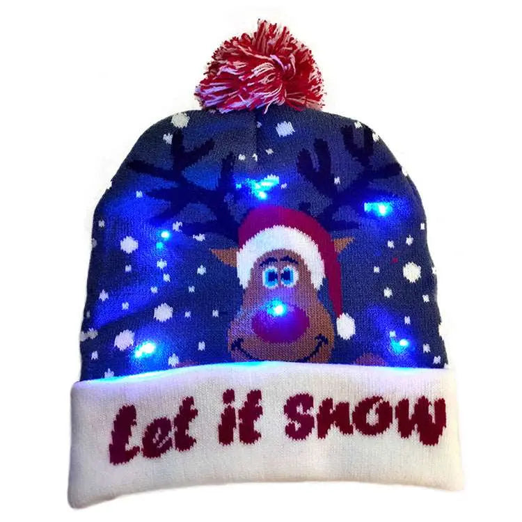 Light Up Knitted Christmas Beanie Christmas Mystic Oasis Gifts Hat