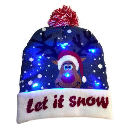 Light Up Knitted Christmas Beanie Christmas Mystic Oasis Gifts Hat