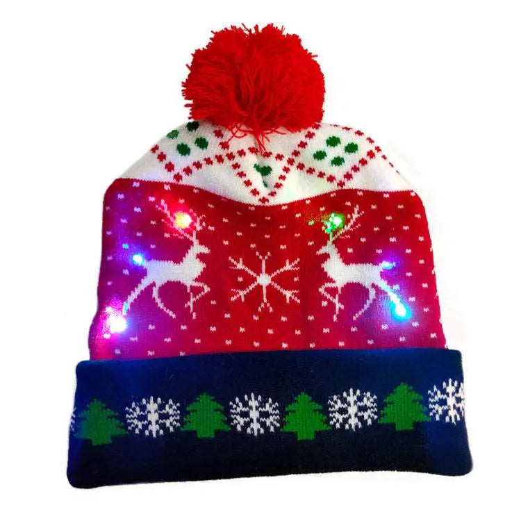 Light Up Knitted Christmas Beanie Christmas Mystic Oasis Gifts Hat