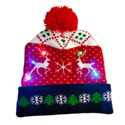 Light Up Knitted Christmas Beanie Christmas Mystic Oasis Gifts Hat