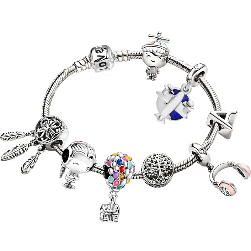 a bracelet with charms and charms on it
