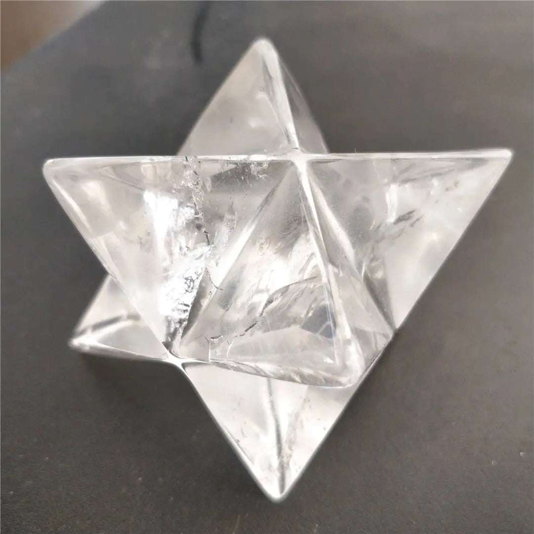 Natural Clear Crystal Merkaba Pendulum Crystal Stones Merkaba Stars Energy Minerals Jewelry Healing Decoration - Mystic Oasis Gifts