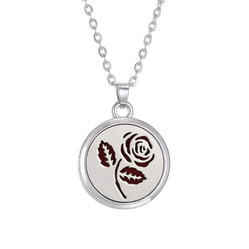 Detailing in the artistic pendant of the Tree of Life stainless steel aroma necklace, combining style and utility - Tree of Life Aromatherapy Necklace