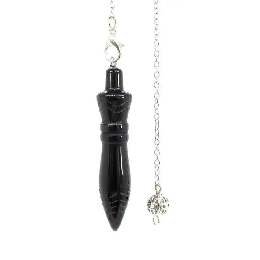 Healing Crystal Pendulum with 7 Chakra Stones - Image focusing on the intricate details of the pendulum's design and its healing properties.