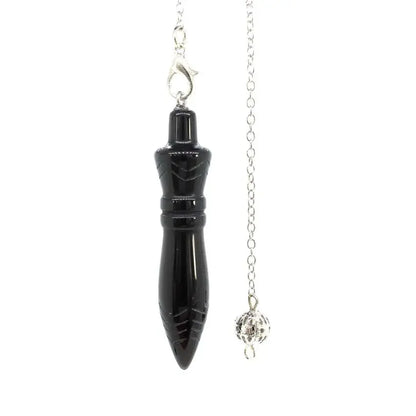 Healing Crystal Pendulum with 7 Chakra Stones - Image focusing on the intricate details of the pendulum's design and its healing properties.