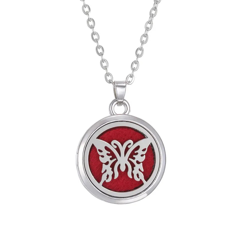 A lovely stainless steel aroma necklace with Tree of Life motif, ideal for women and girls - Tree of Life Aromatherapy Necklace