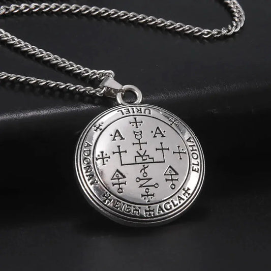 Dawapara Archangel Seal Uriel Michael Gabriel Necklace Spiritual Protection Amulets Guardian Angel Medallion Jewelry Mystic Oasis Gifts