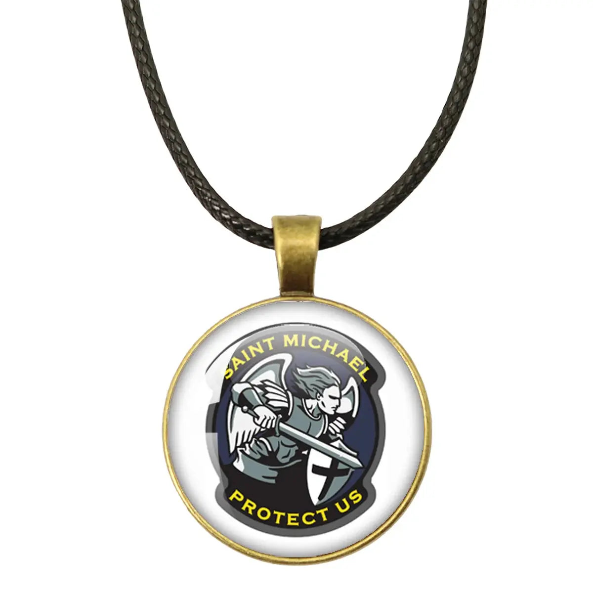 St. Michael Archangel Protection Necklace - Divine Shield Pendant with symbolic elements accenting its spiritual meaning.