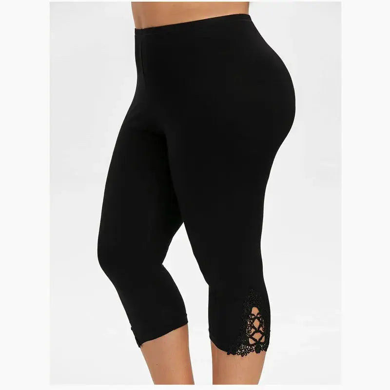 Lightweight Summer Capri Leggings For Women, Perfect for Summer Fashion - Explore our lace trim summer capri leggings.