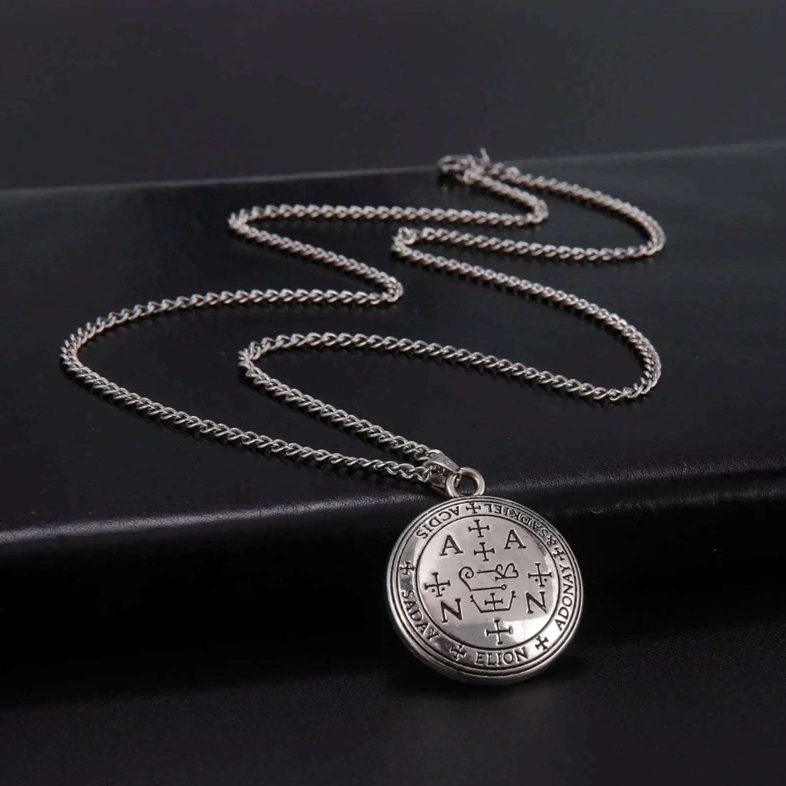 Dawapara Archangel Seal Uriel Michael Gabriel Necklace Spiritual Protection Amulets Guardian Angel Medallion Jewelry Mystic Oasis Gifts