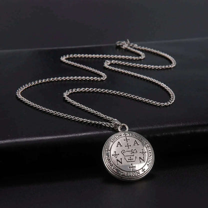 Dawapara Archangel Seal Uriel Michael Gabriel Necklace Spiritual Protection Amulets Guardian Angel Medallion Jewelry Mystic Oasis Gifts