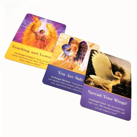 Archangel Oracle Cards - Beautifully illustrated 45-card divination deck for spiritual guidance.