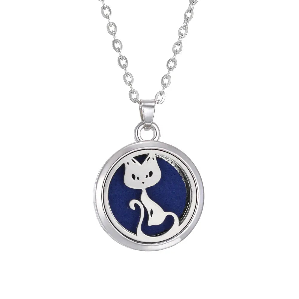 The Tree of Life Stainless Steel Aroma Necklace on display, showcasing its beauty and essential oil diffuser functionality - Tree of Life Aromatherapy Necklace