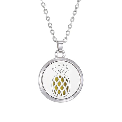 The stunning Tree of Life design on a stainless steel aroma necklace suitable for perfume and essential oils - Tree of Life Aromatherapy Necklace