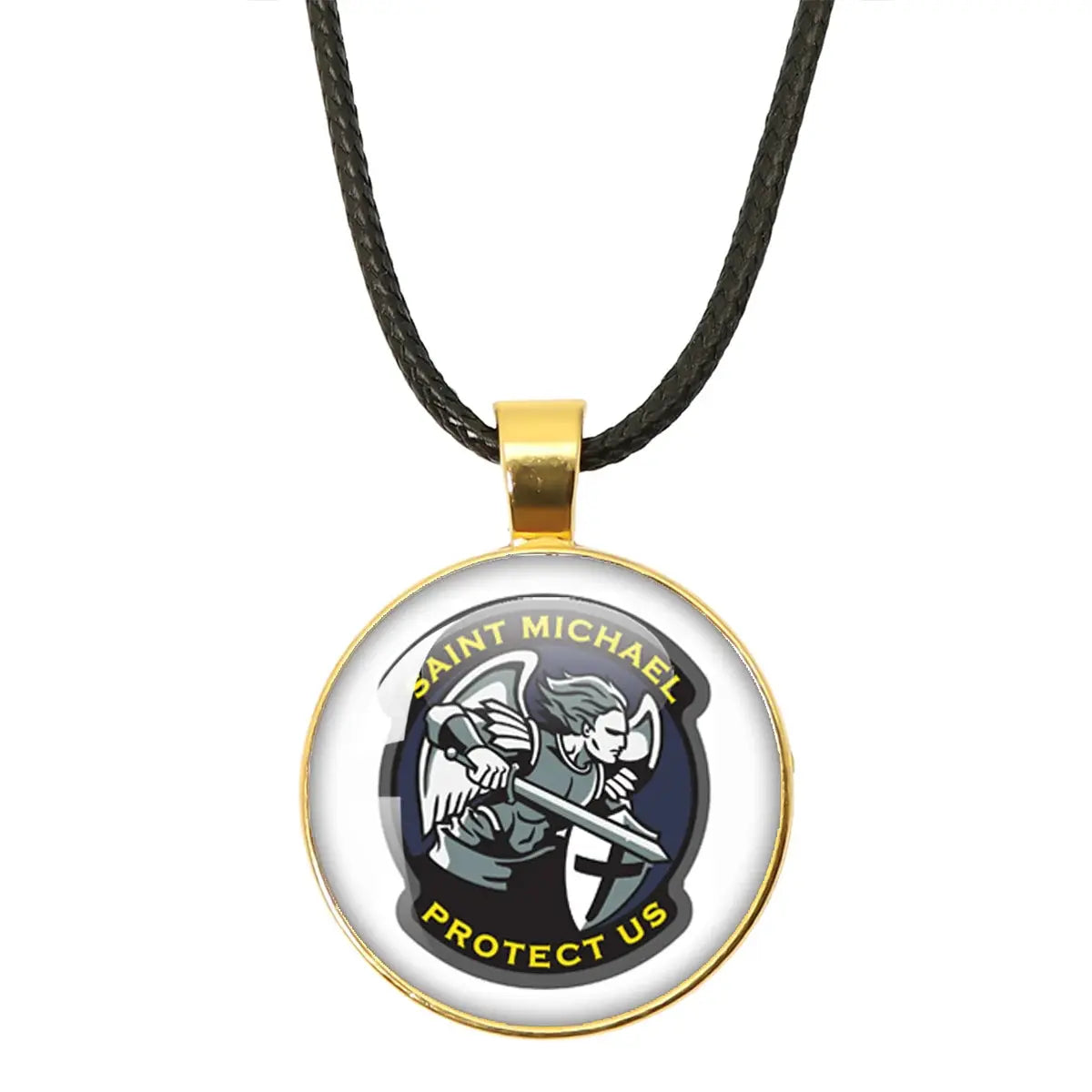 St. Michael Archangel Protection Necklace - Divine Shield Pendant exemplifying the essence of divine protection.