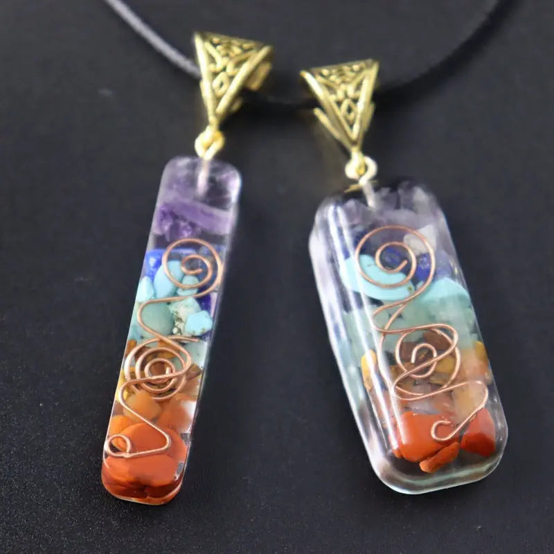 Meditation Seven Chakra Reiki Pendant Mystic Oasis Gifts Necklaces