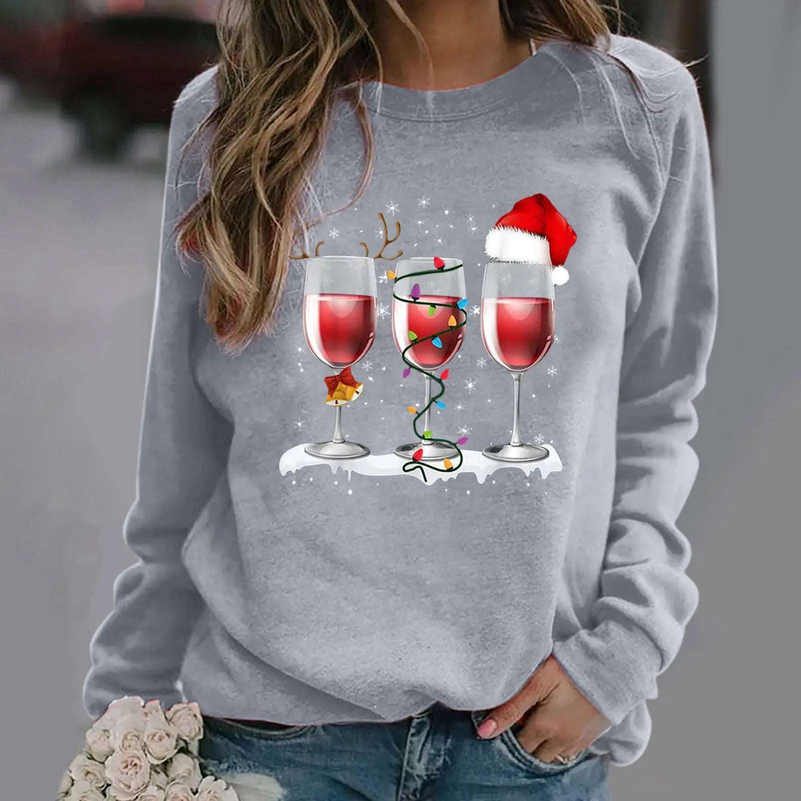 Printed Long Sleeve Round-neck Non-hoodie Sweater For Women Mystic Oasis Gifts Shirts & Tops