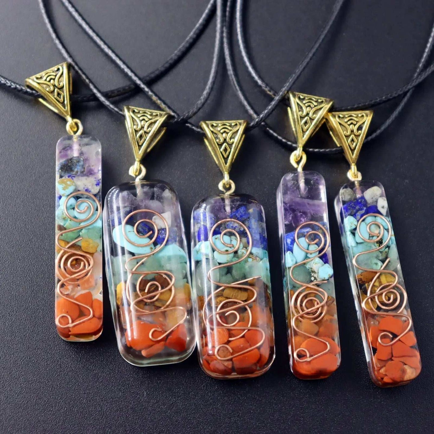 Meditation Seven Chakra Reiki Pendant Mystic Oasis Gifts Necklaces