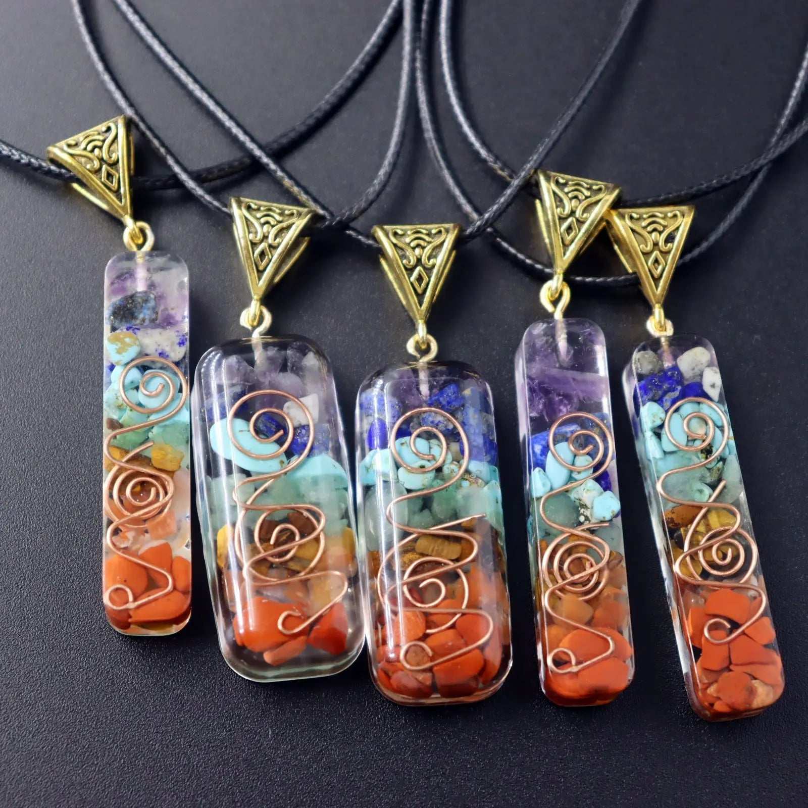 Meditation Seven Chakra Reiki Pendant Mystic Oasis Gifts Necklaces