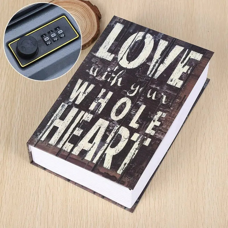 Size S 10/Color Combination Lock Hidden Box Security Lock Key Lock Strongbox Steel Simulation Book New Fashion 118*115*55mm 9