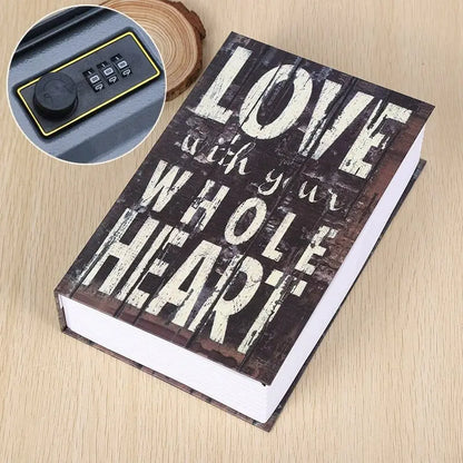 Size S 10/Color Combination Lock Hidden Box Security Lock Key Lock Strongbox Steel Simulation Book New Fashion 118*115*55mm 9