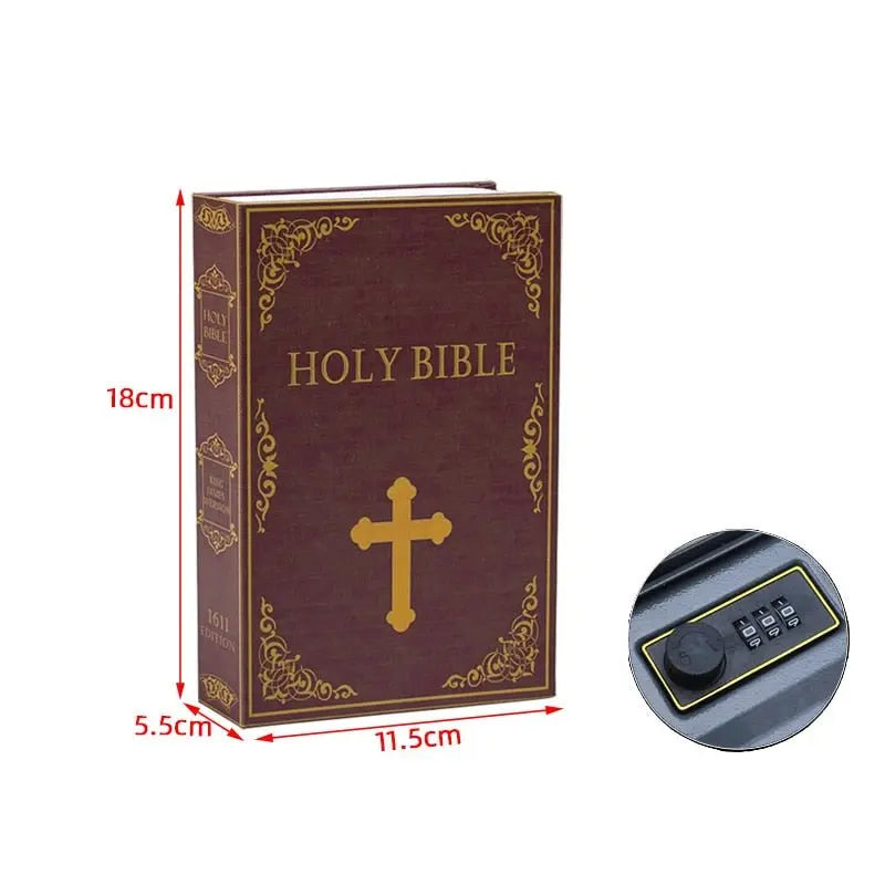 Size S 10/Color Combination Lock Hidden Box Security Lock Key Lock Strongbox Steel Simulation Book New Fashion 118*115*55mm 6