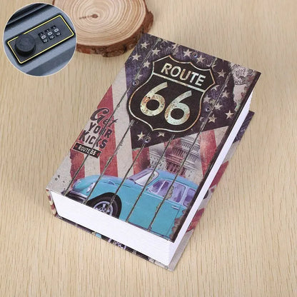 Size S 10/Color Combination Lock Hidden Box Security Lock Key Lock Strongbox Steel Simulation Book New Fashion 118*115*55mm 4
