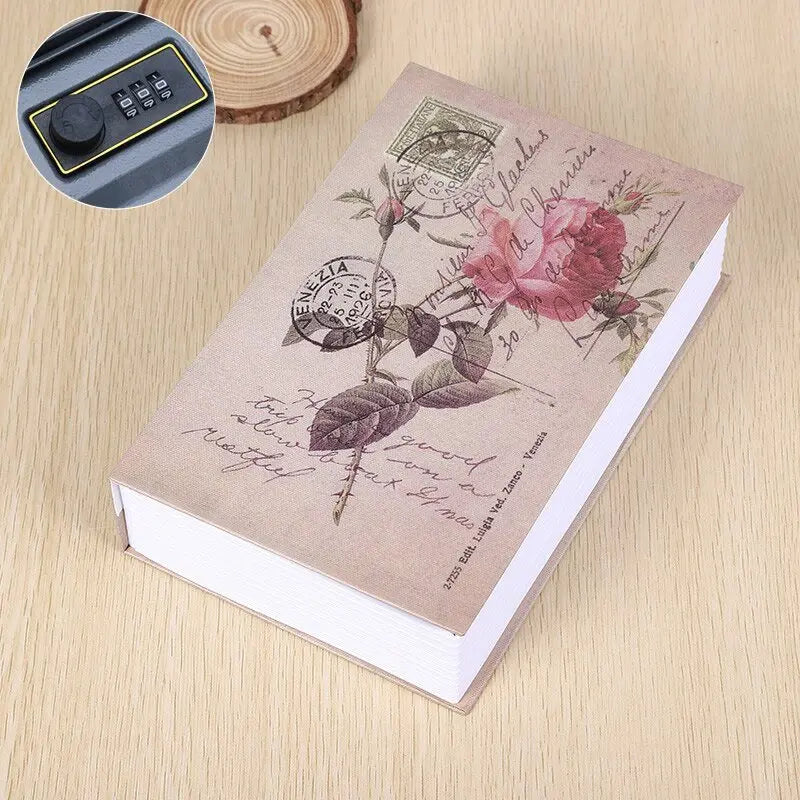 Size S 10/Color Combination Lock Hidden Box Security Lock Key Lock Strongbox Steel Simulation Book New Fashion 118*115*55mm 7