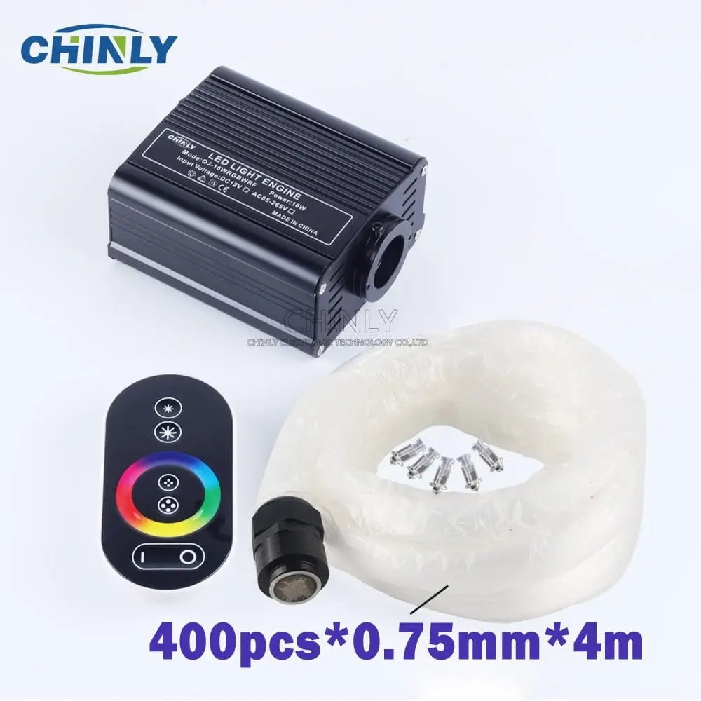 16W RGB Fiber Optic Star Light Ceiling Kit LED Lights Engine RF Touch Control 2m 3m 4m Optical Fiber Cable - Mystic Oasis Gifts