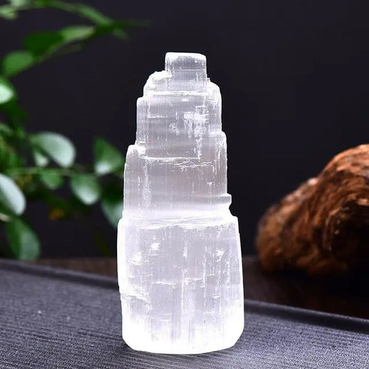 Natural Hand Carved Selenite Lamps - Mystic Oasis Gifts