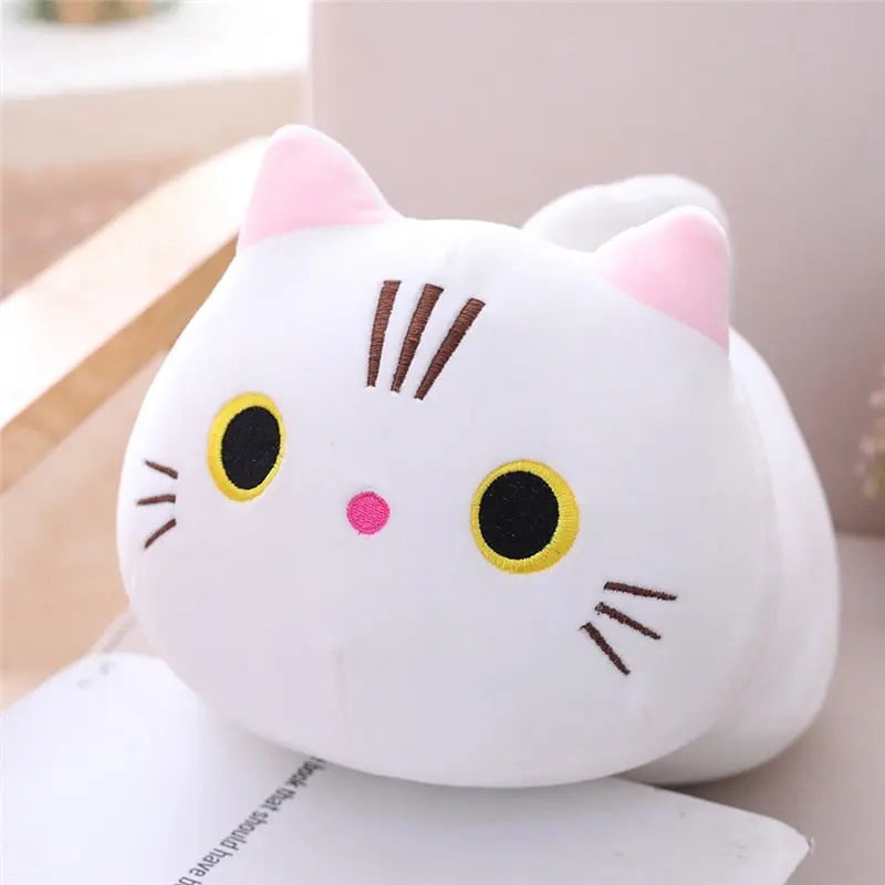 25/100cm Cute Soft Cat Plush Pillow Sofa Cushion Kawaii Plush Toy Stuffed Cartoon Animal Doll for Kids Baby Girls Lovely Gift - Mystic Oasis Gifts