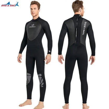 Men 3MM Neoprene Wetsuit One-piece Warm Women Full-body Wetsuit Surfing Swimsuit Water Sports Scuba Diving Snorkeling Wetsuits - Mystic Oasis Gifts