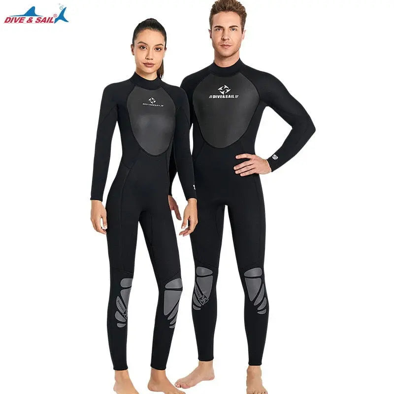 Men 3MM Neoprene Wetsuit One-piece Warm Women Full-body Wetsuit Surfing Swimsuit Water Sports Scuba Diving Snorkeling Wetsuits - Mystic Oasis Gifts