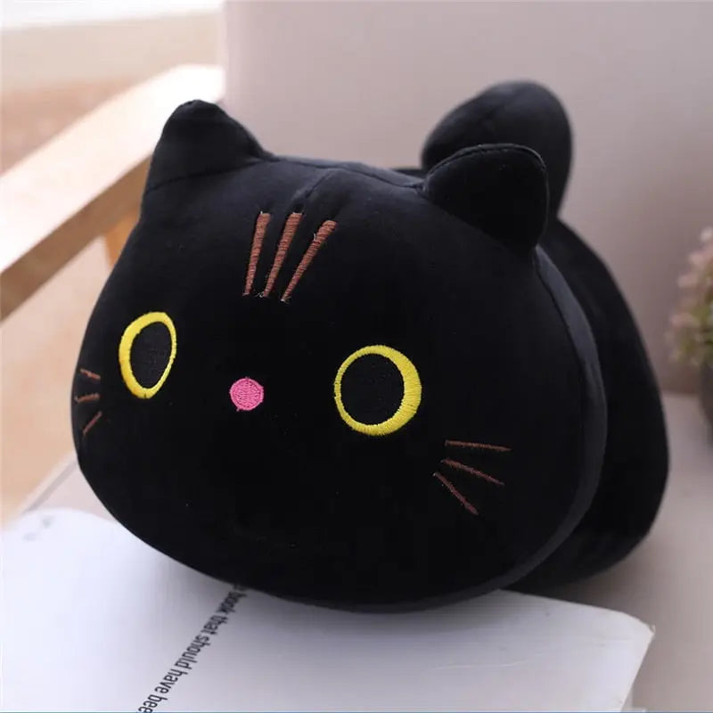 25/100cm Cute Soft Cat Plush Pillow Sofa Cushion Kawaii Plush Toy Stuffed Cartoon Animal Doll for Kids Baby Girls Lovely Gift - Mystic Oasis Gifts
