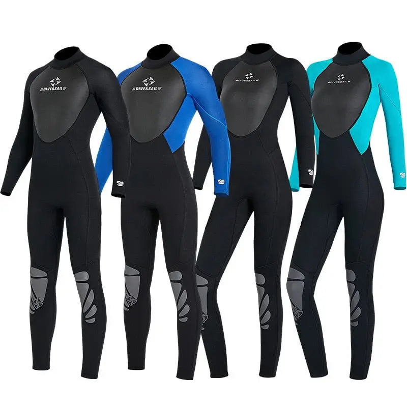 Men 3MM Neoprene Wetsuit One-piece Warm Women Full-body Wetsuit Surfing Swimsuit Water Sports Scuba Diving Snorkeling Wetsuits - Mystic Oasis Gifts