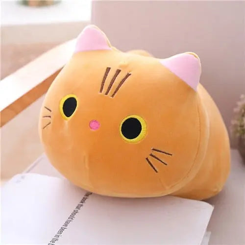 25/100cm Cute Soft Cat Plush Pillow Sofa Cushion Kawaii Plush Toy Stuffed Cartoon Animal Doll for Kids Baby Girls Lovely Gift - Mystic Oasis Gifts