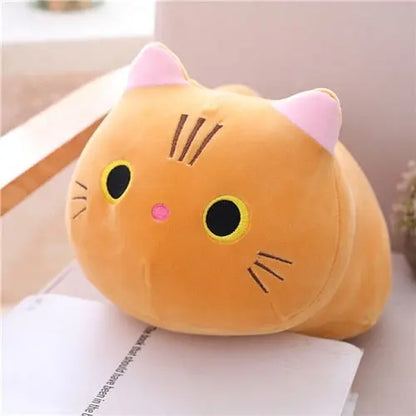 25/100cm Cute Soft Cat Plush Pillow Sofa Cushion Kawaii Plush Toy Stuffed Cartoon Animal Doll for Kids Baby Girls Lovely Gift - Mystic Oasis Gifts