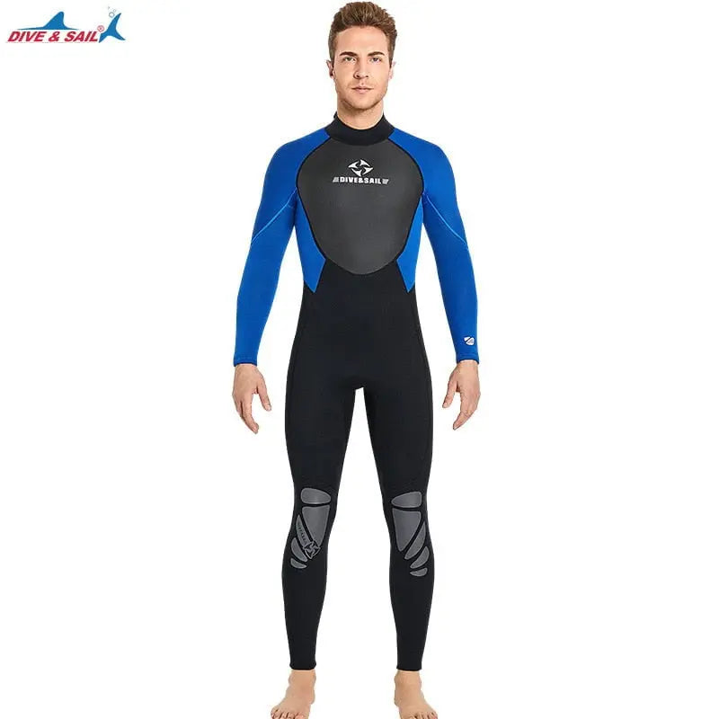 Men 3MM Neoprene Wetsuit One-piece Warm Women Full-body Wetsuit Surfing Swimsuit Water Sports Scuba Diving Snorkeling Wetsuits - Mystic Oasis Gifts