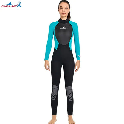 Men 3MM Neoprene Wetsuit One-piece Warm Women Full-body Wetsuit Surfing Swimsuit Water Sports Scuba Diving Snorkeling Wetsuits - Mystic Oasis Gifts